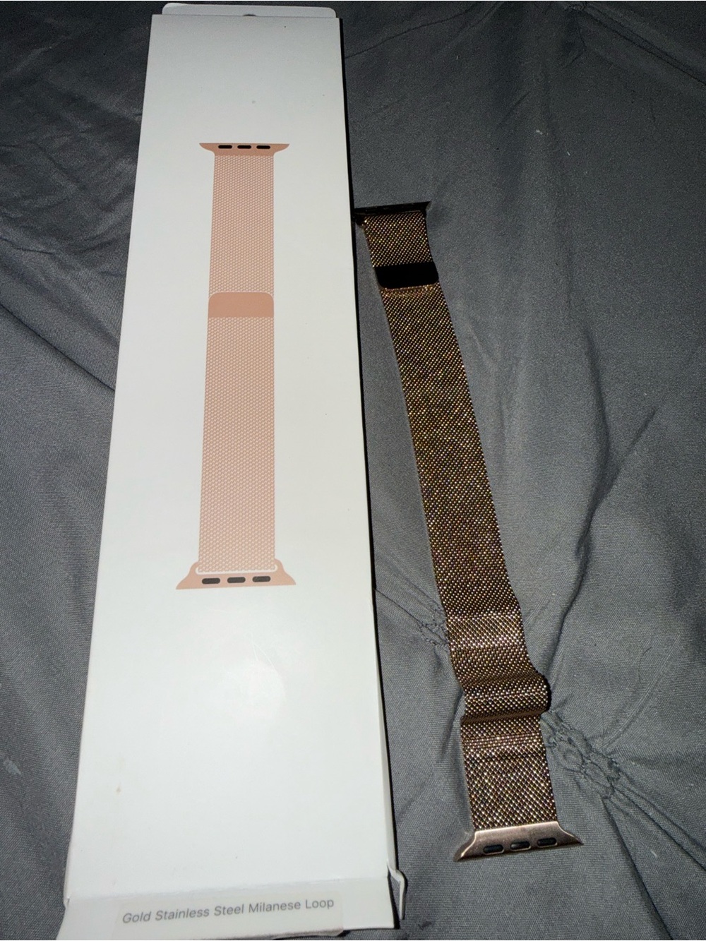 Gold Stainless Steel Milanese Loop Apple Watch Band